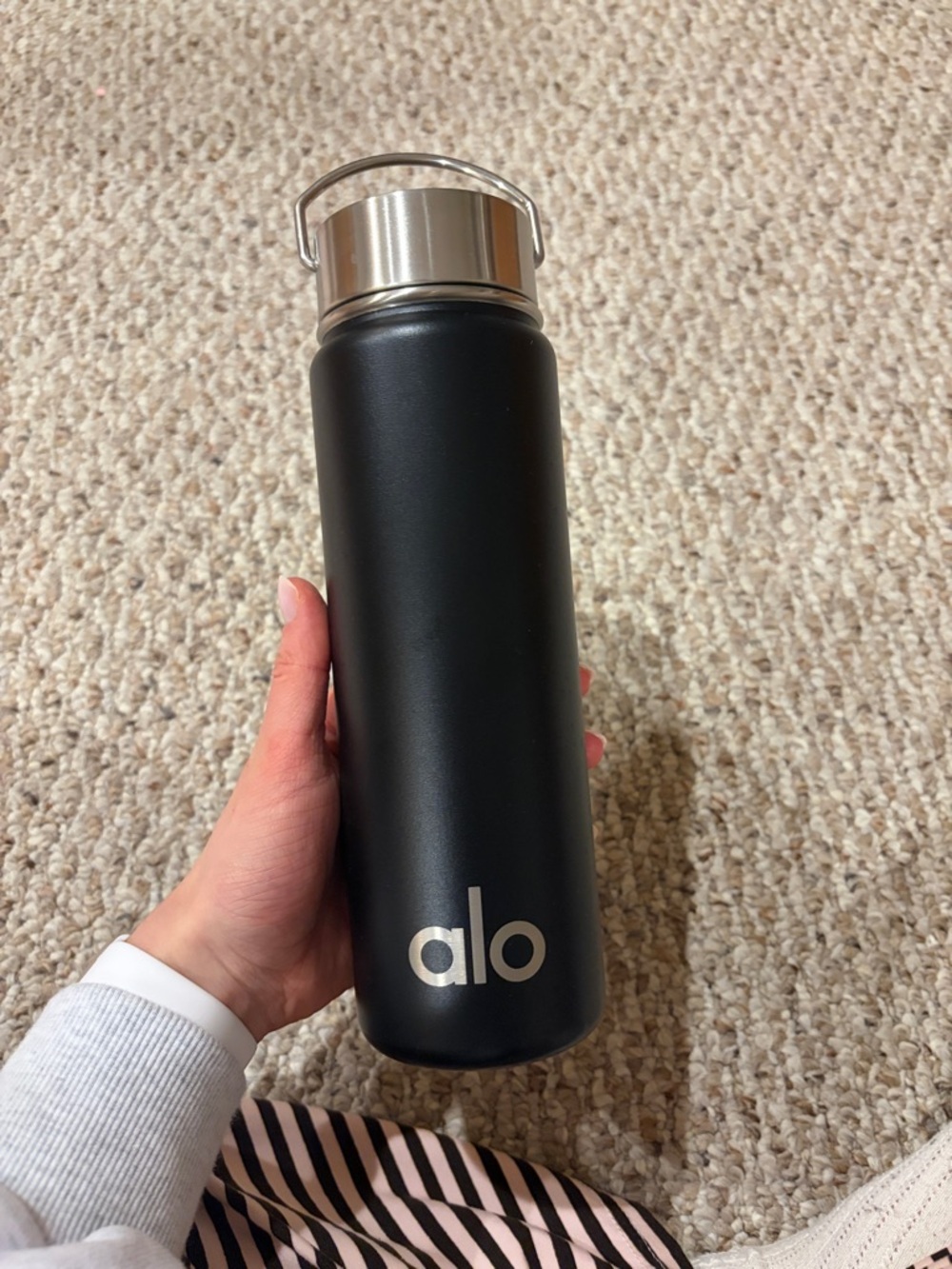 alo Matte Black Stainless Steel Water Bottle